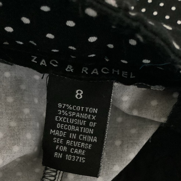 Zac & Rachel polka dot shorts flat front NWOT - Picture 4 of 5